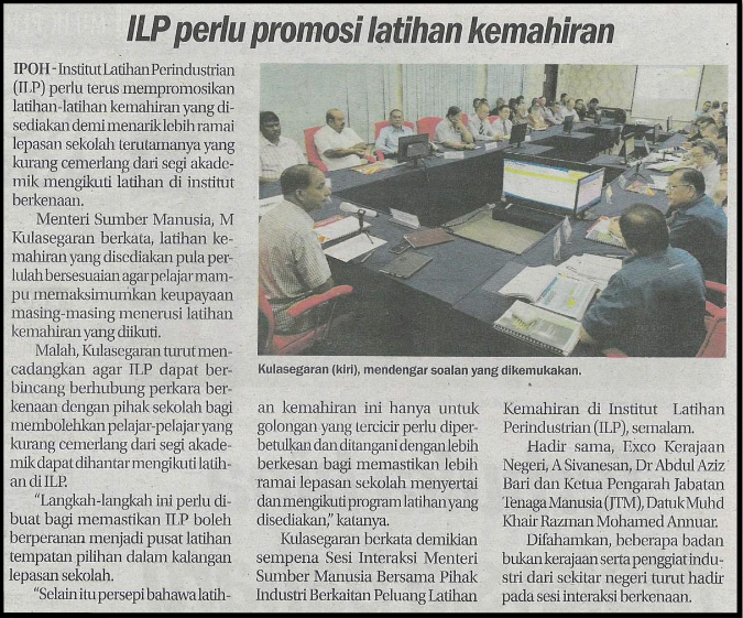 ILP perlu promosi latihan kemahiran